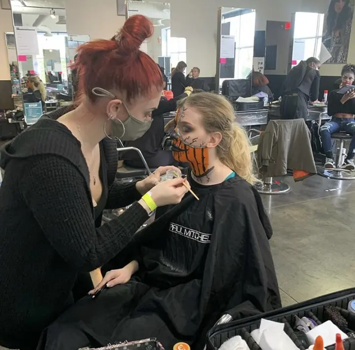 Painting a pumpkin look
